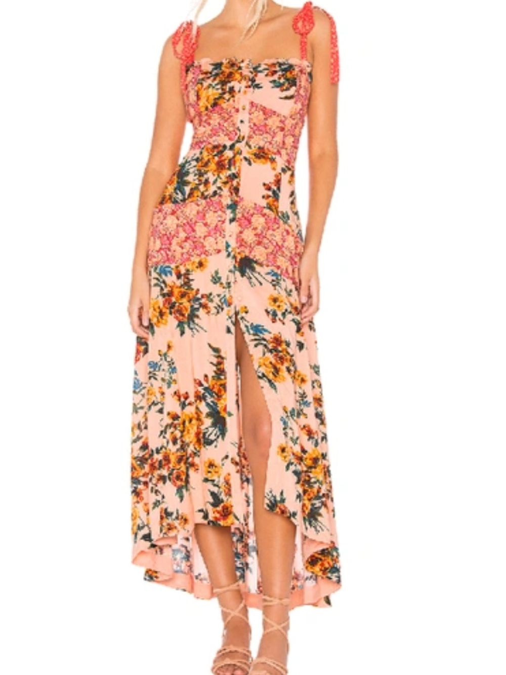 Free People Lover Boy Maxi Dress Floral High-Low As Seen On Taylor Swift Size 4